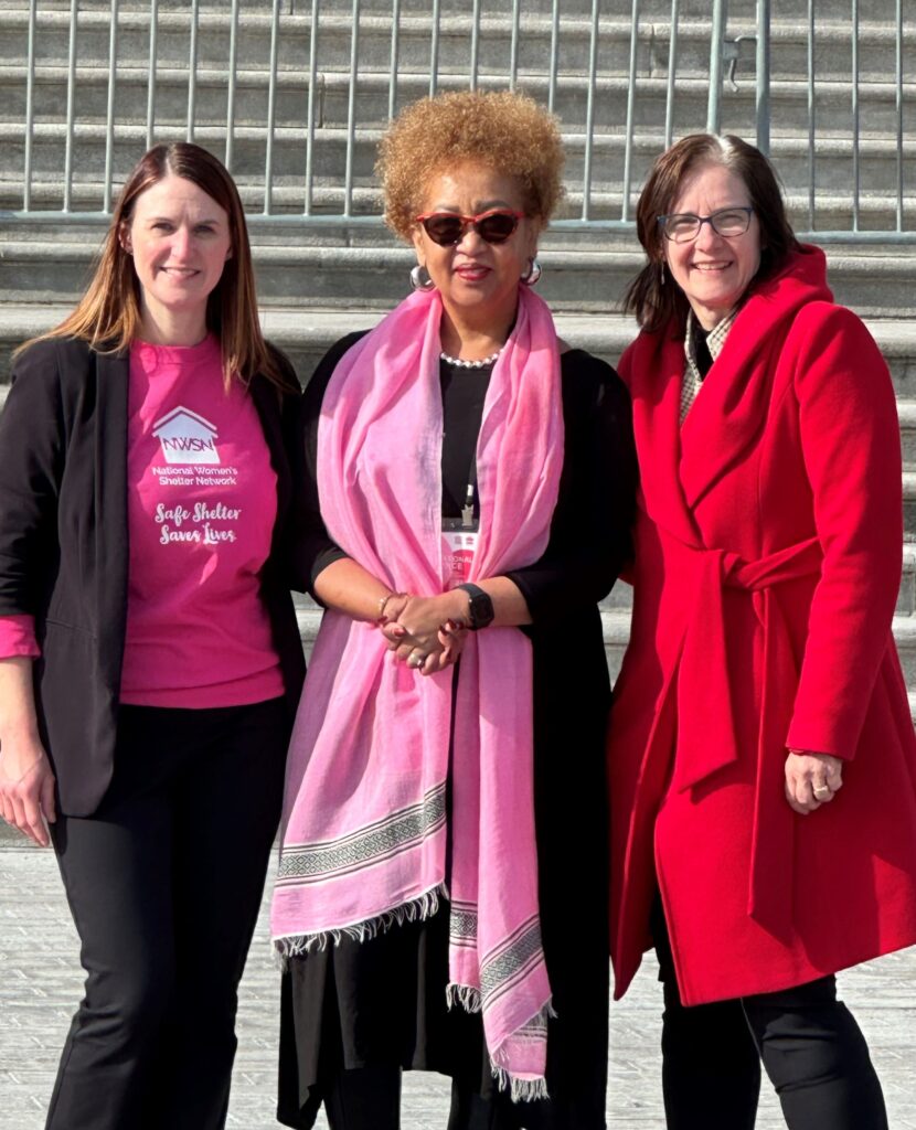 Hanna Getachew-Kreusser, Executive Director of Face to Face, with Union Gospel Mission Twin Cities partners in front of the U.S. Capitol