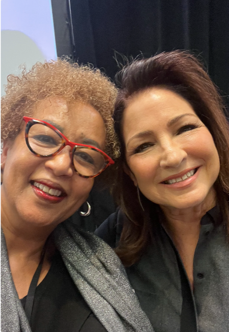 Hanna Getachew-Kreusser, Executive Director Face to Face, with Gloria Estefan in Washington, DC