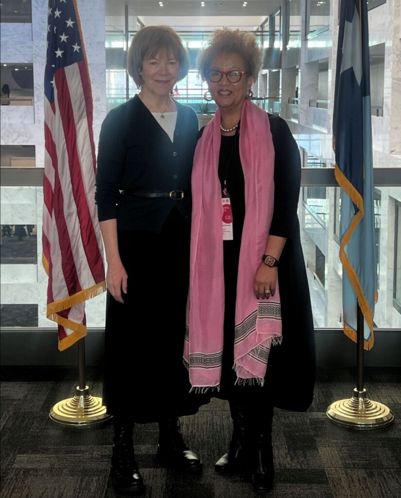 Hanna Getachew-Kreusser, Executive Director Face to Face, with U.S. Senator Tina Smith or Minnesota in Washington, D.C.